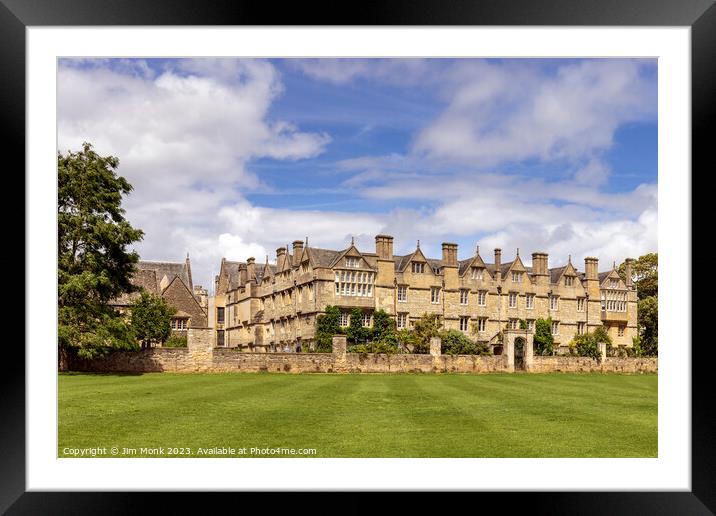 Merton College, Oxford Framed Mounted Print by Jim Monk