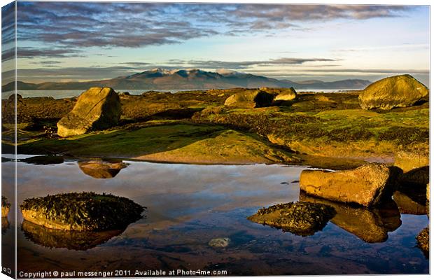 Isle of Arran View Canvas Print by Paul Messenger