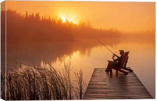 Best Time For Fishing Canvas Print by Dave Reede