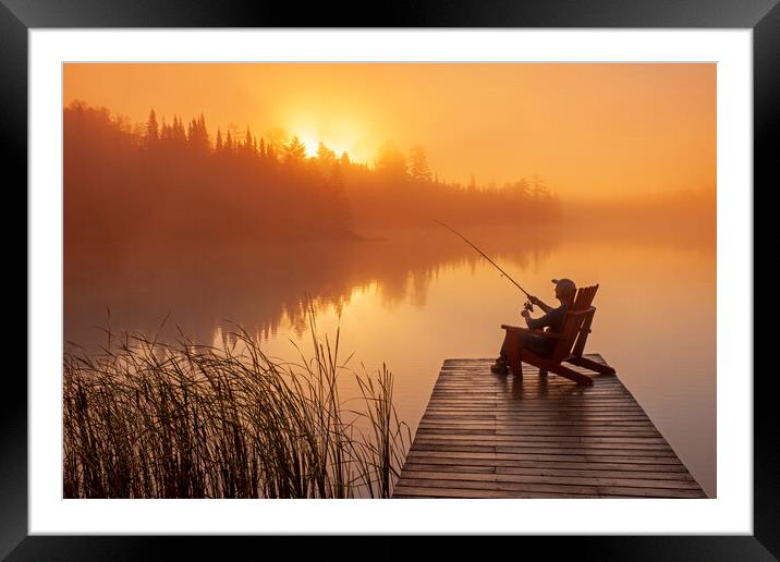 Best Time For Fishing Framed Mounted Print by Dave Reede