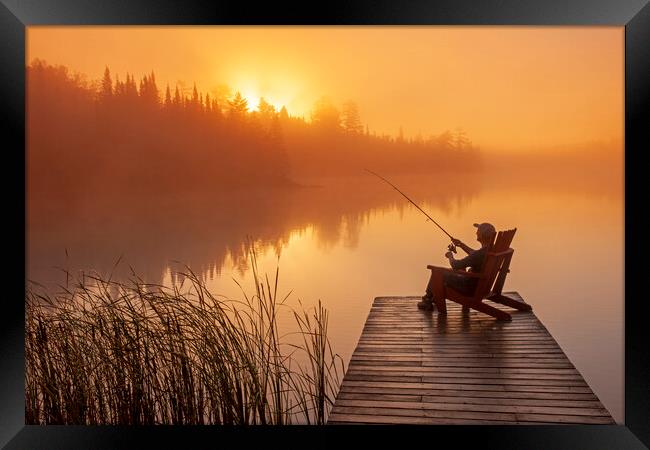 Best Time For Fishing Framed Print by Dave Reede