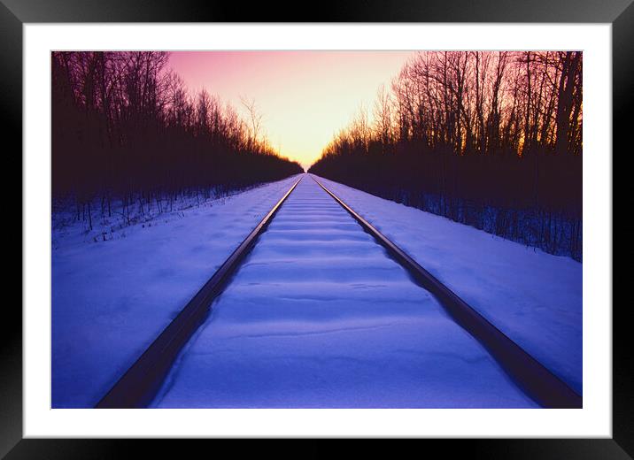 railway, early morning Framed Mounted Print by Dave Reede