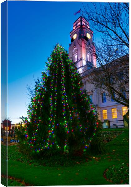 Christmas in Barnsley Canvas Print by Alison Chambers