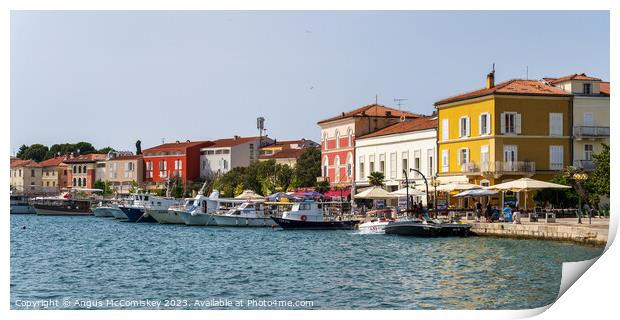 Porec seafront on Istrian Peninsula of Croatia Print by Angus McComiskey