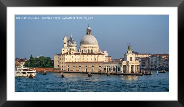 Southern entrance to the Grand Canal in Venice Framed Mounted Print by Angus McComiskey