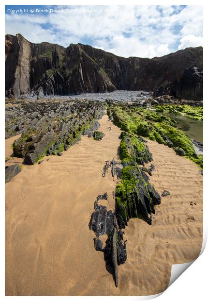 Majestic Sandymouth Beach Print by Derek Daniel