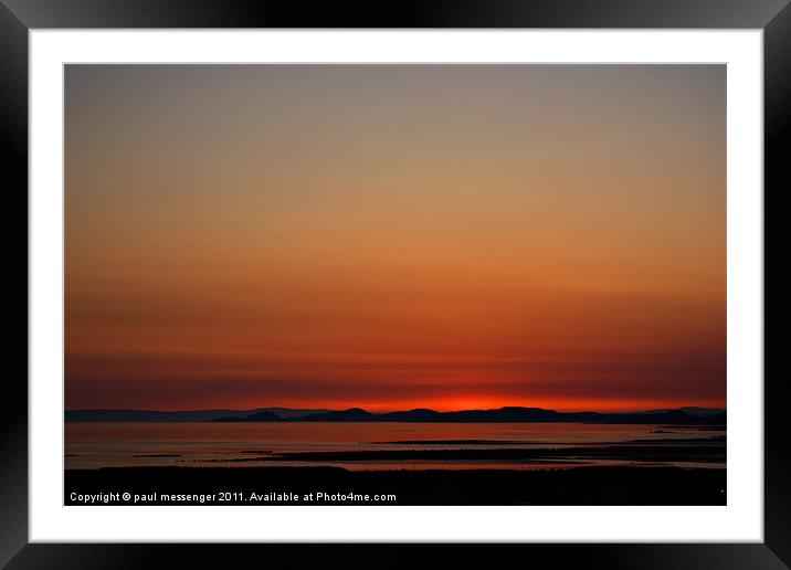 Red Scottish Sunset Framed Mounted Print by Paul Messenger