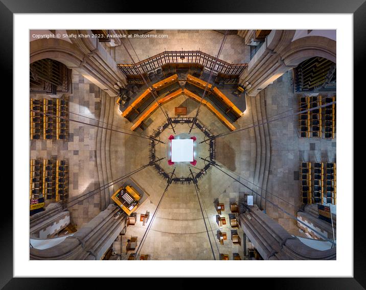 Blackburn Cathedral - View from top of the Lantern Tower Framed Mounted Print by Shafiq Khan