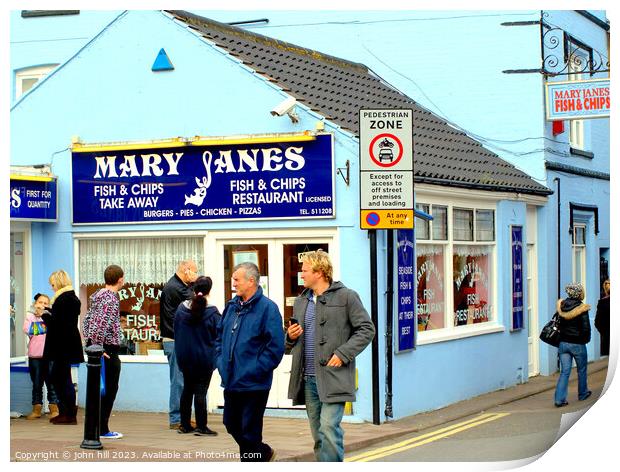 Fish & chips. Print by john hill