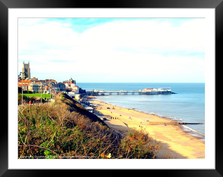 Cromer beach and pier North Norfolk. Framed Mounted Print by john hill