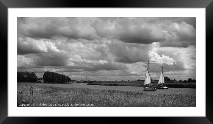 Stormy Sky on the Zoutkamperril, Groningen Framed Mounted Print by Imladris 