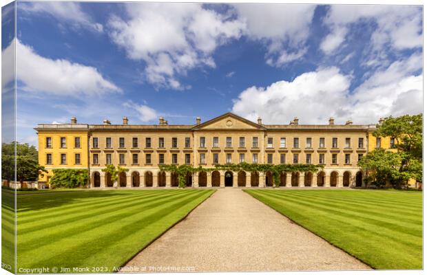 New Building at Magdalen College Canvas Print by Jim Monk