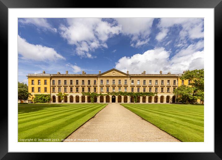 New Building at Magdalen College Framed Mounted Print by Jim Monk
