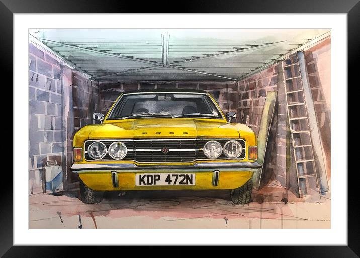 The Time travellers car Framed Mounted Print by John Lowerson