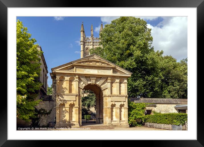 Danby Gateway Oxford Framed Mounted Print by Jim Monk