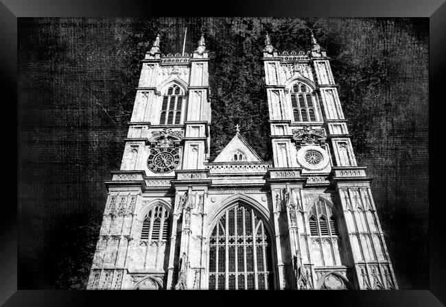 Westminster Abbey (Textured photo art) Framed Print by Chris Harris