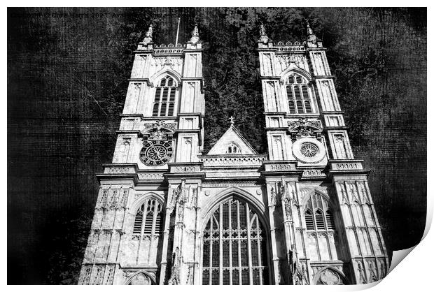 Westminster Abbey (Textured photo art) Print by Chris Harris