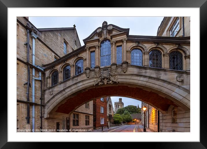 Bridge of Sighs Oxford Framed Mounted Print by Jim Monk