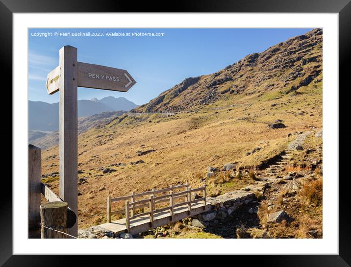 The Way to Pen-y-Pass in Snowdonia Framed Mounted Print by Pearl Bucknall