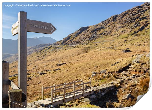 The Way to Pen-y-Pass in Snowdonia Print by Pearl Bucknall