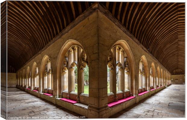 New College Cloisters Oxford Canvas Print by Jim Monk