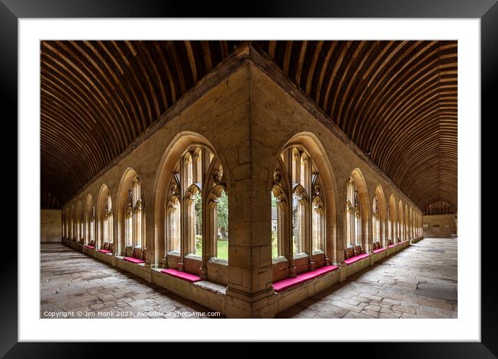 New College Cloisters Oxford Framed Mounted Print by Jim Monk