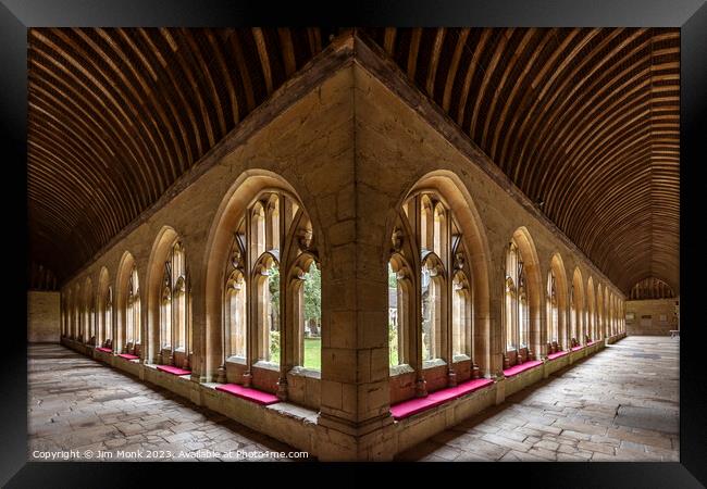 New College Cloisters Oxford Framed Print by Jim Monk