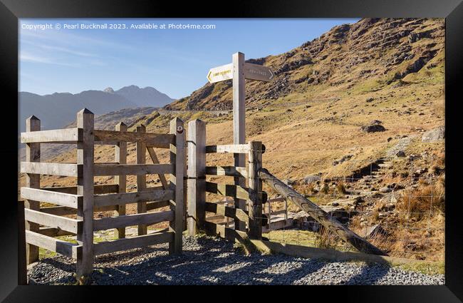 The Route to Pen-y-Pass in Snowdonia Framed Print by Pearl Bucknall