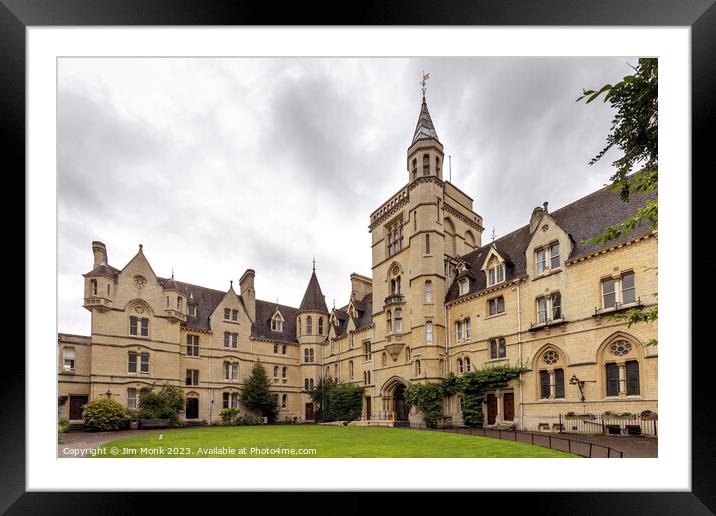Balliol College Oxford Framed Mounted Print by Jim Monk