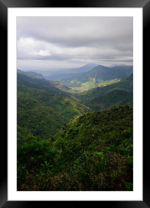 Black River Gorge Viewpoint in Mauritius Framed Mounted Print by Dietmar Rauscher