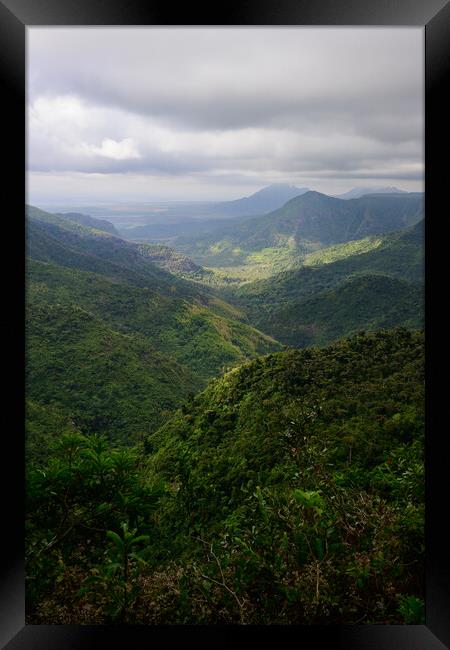 Black River Gorge Viewpoint in Mauritius Framed Print by Dietmar Rauscher