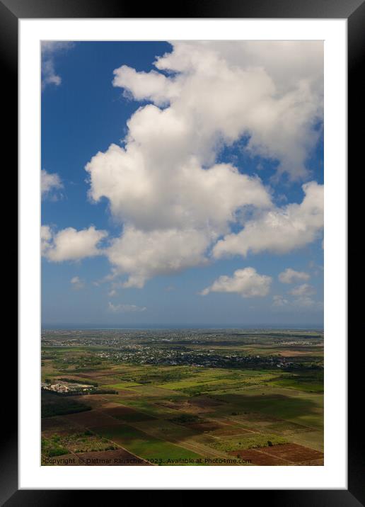 Eastern Mauritius Aerial Landscape Framed Mounted Print by Dietmar Rauscher