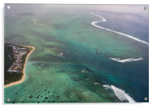 Underwater Waterfall at Mauritius Acrylic by Dietmar Rauscher