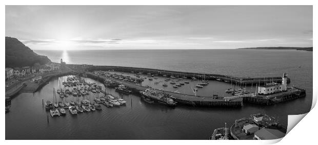 Scarborough Lighthouse Black and White Print by Apollo Aerial Photography