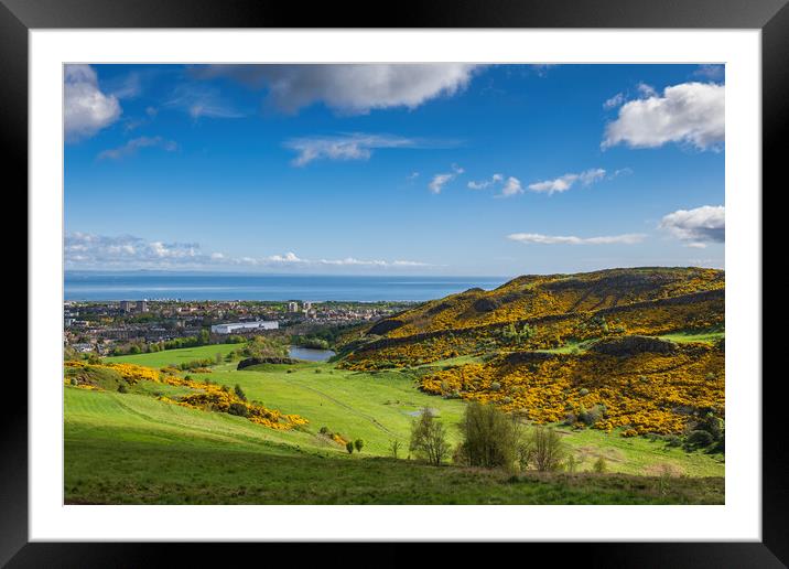 Holyrood Park Lothian Landscape in Edinburgh Framed Mounted Print by Artur Bogacki
