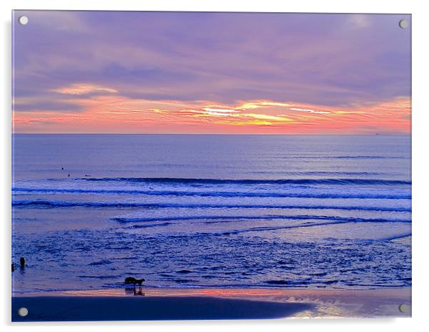 SAN FRANCISCO'S BEACH Acrylic by radoslav rundic