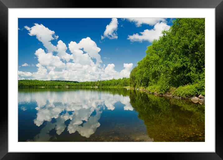 Cumulus Cloud Reflection Framed Mounted Print by Dave Reede
