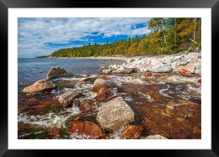 Old Woman Bay, Lake Superior Framed Mounted Print by Dave Reede