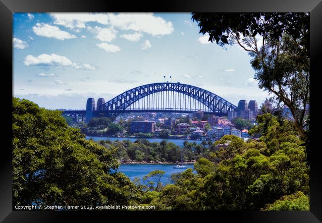 Sydney Harbour Bridge Framed Print by Stephen Hamer