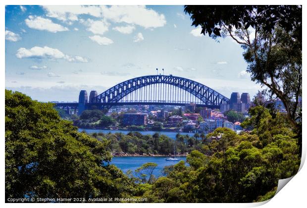 Sydney Harbour Bridge Print by Stephen Hamer