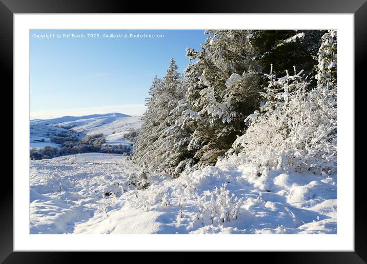 Winter in Glen Brown Framed Mounted Print by Phil Banks