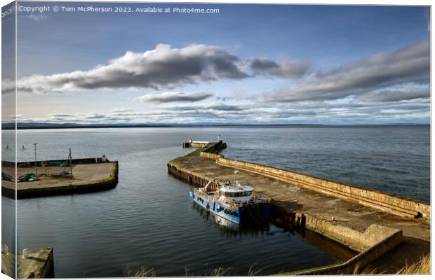 Burghead Harbour  Canvas Print by Tom McPherson