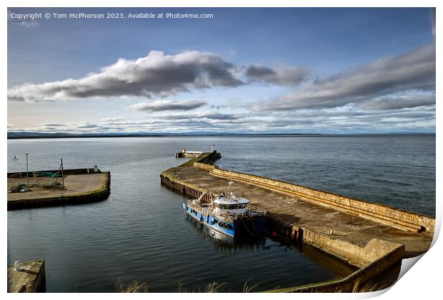 Burghead Harbour  Print by Tom McPherson
