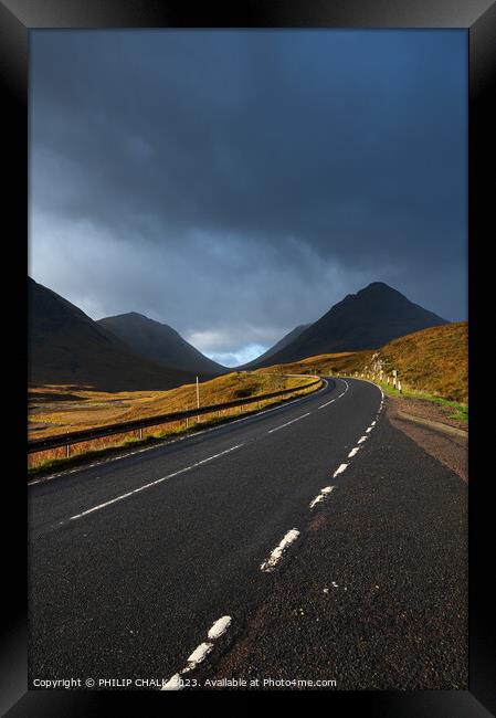 Glencoe and the A82 986 Framed Print by PHILIP CHALK