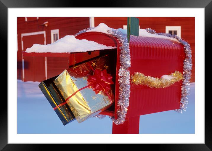 gifts in Mailbox Framed Mounted Print by Dave Reede
