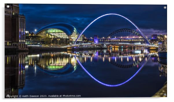 Newcastle & Gateshead Quayside Acrylic by Keith Dawson