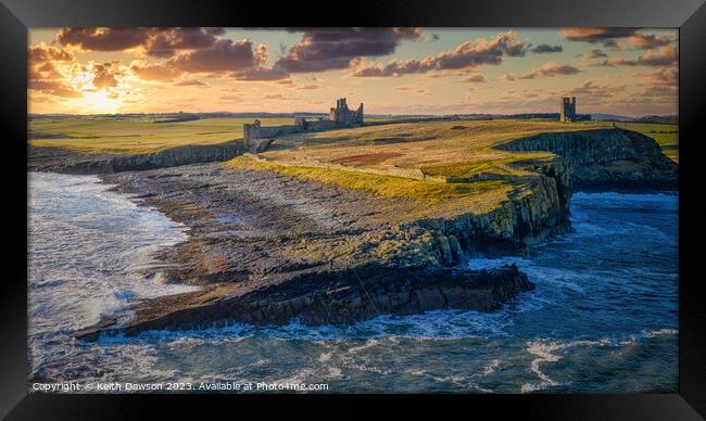 Dunstanburgh Castle  Framed Print by Keith Dawson