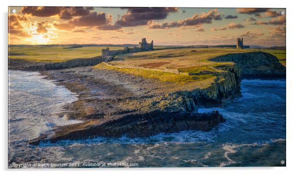 Dunstanburgh Castle  Acrylic by Keith Dawson