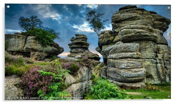 Brimham Rocks Acrylic by Keith Dawson