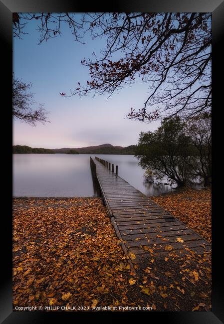 Coniston jetty 989 Framed Print by PHILIP CHALK